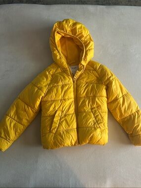 Old Navy Yellow Hooded Puffer Jacket for Kids
